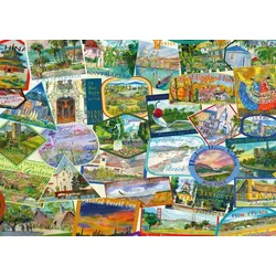 Schmidt Spiele Puzzle - Reise-Sticker, 1000 Teile - 1