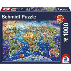 Schmidt Spiele Puzzle - Standard Entdecke unsere Welt, 1000 Teile - 0