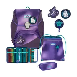 Produktbild Scout Schulranzen-Set Alpha Exklusiv Superflash Purple Magic, 4-teilig