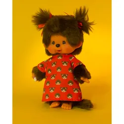 Produktbild Sekiguchi Monchhichi Mädchen im roten Monchi-Kleid, 18 cm