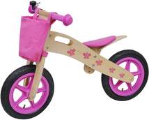 Produktbild Siva Kinder Laufrad Holz Woody Butterfly Bike, Rosa