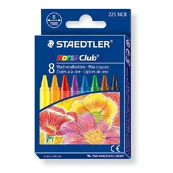 STAEDTLER® 220 NC8 Noris Club Wachsmalkreide, 8 mm, 8 Stück Etui - 0