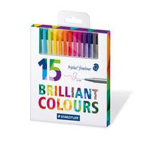 Produktbild STAEDTLER® Fineliner triplus Brilliant Colours, 15-teiliges Etui