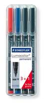 Produktbild STAEDTLER® Folienschreiber Lumocolor® F Etui 3+1