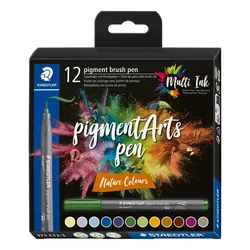Produktbild STAEDTLER® pigment brush pen 371 - Nature Colours, 12-teilig