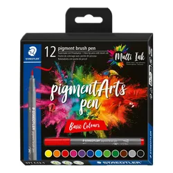 Produktbild STAEDTLER® pigment brush pen 371 - Basic Colours, 12-teilig
