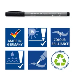 STAEDTLER® pigment soft brush pen 372 - Grey Colours, 6-teilig - 2