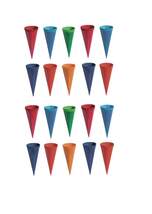 Produktbild Stylex Deko Schultüten 12,5 cm, 20 Stück in 6 verschiedenen Farben