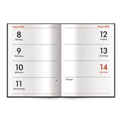 Trötsch Taschenkalender A7, 2024, 1 Stück, 3-fach sortiert - 2
