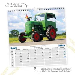 Trötsch Technikkalender DDR-Traktoren 2024 - 2