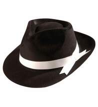 Produktbild Widmann Beflockter Gangster Hut, schwarz/weiß