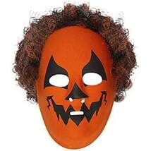 Produktbild Widmann Halloween Maske mit Haar, 1 Stück, 4-fach sortiert